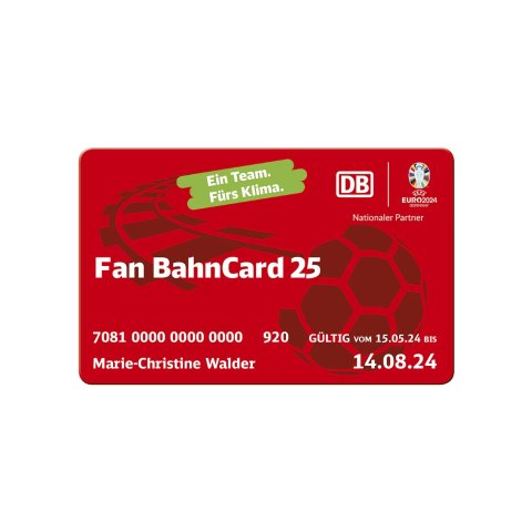 Fan BahnCard 25, 2. Klasse