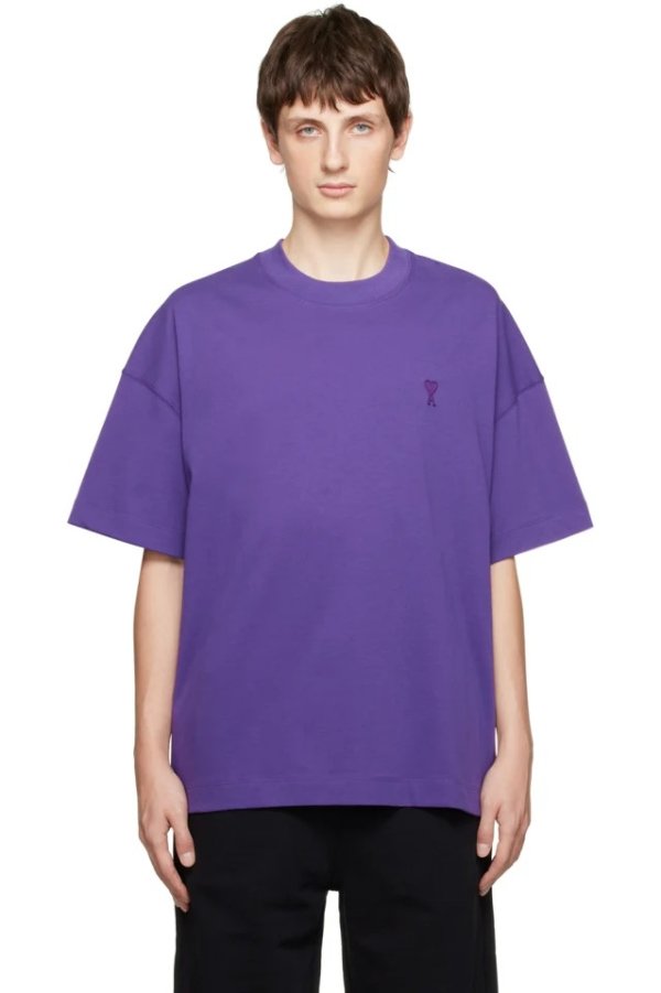 紫色 爱心小T恤