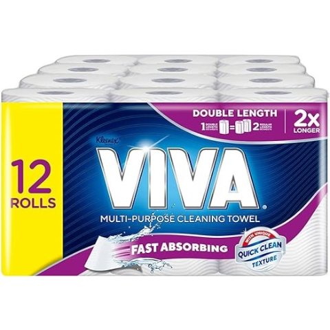 Viva Double Length 卫生纸, 12 Count (Pack of 1)