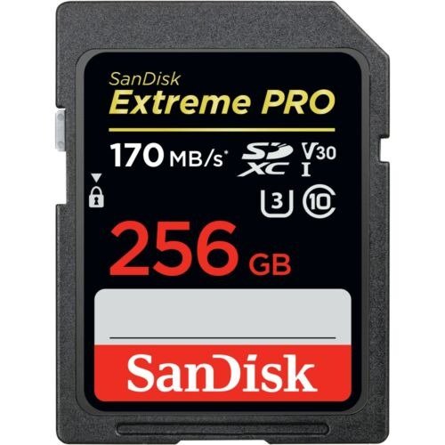 SD Card 256GB SDXC Extreme Pro V30 170MB/s 相机存储