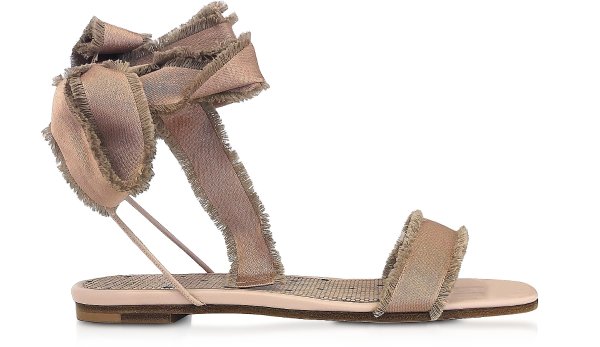 RED Valentino Nude Satin Sandals