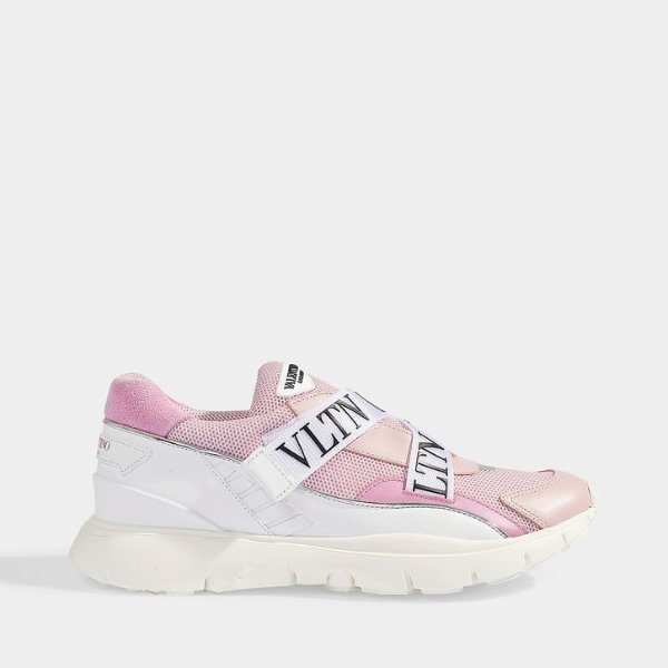 VLTN logo粉色运动鞋