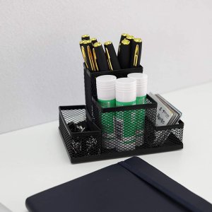 多格金属网格笔筒 简单设计实用易清洁桌面收纳 多款造型