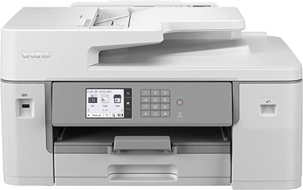 brother MFC-J6555DW XL INKvestment A3 Colour Multi-Function Printer, 5ghz Wireless/USB/Network, Printer/Scanner/Copier/Fax, A3 Print & Scan, Business Inkjet Printer, White