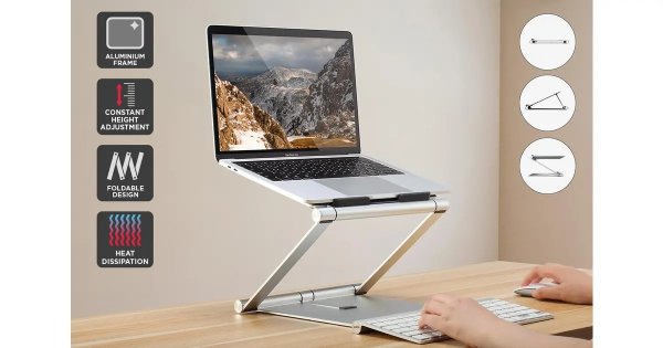 Aluminium Infinite Height Adjustable Laptop Stand | Stands, Holders & Car Mounts |