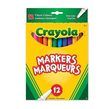 Crayola  原创细线记号笔，12 支装