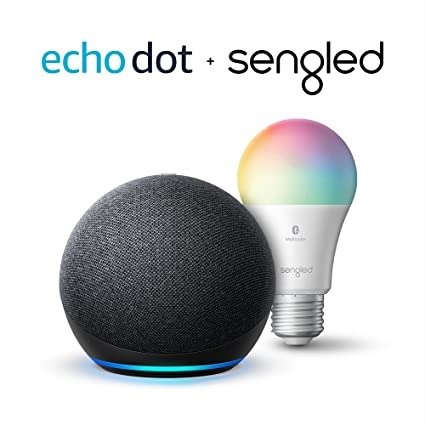 Echo Dot 4代智能音箱 +免费智能灯泡