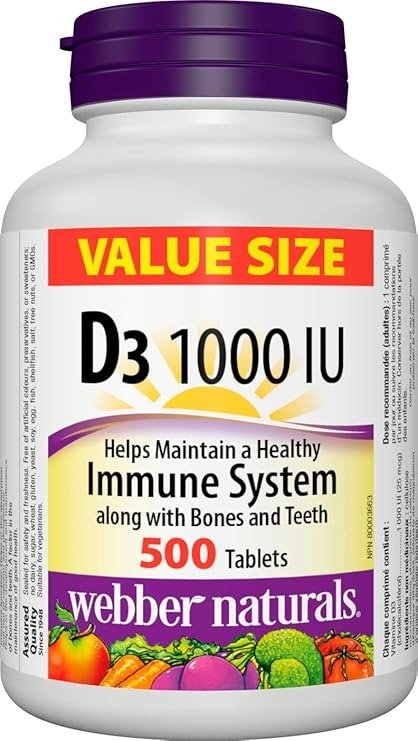 Webber Naturals 维生素 D3  500片