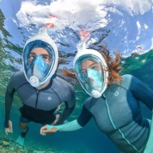 decathlon 迪卡侬 浮潜面罩全干式呼吸管器潜水镜 会呼吸的氧气面罩