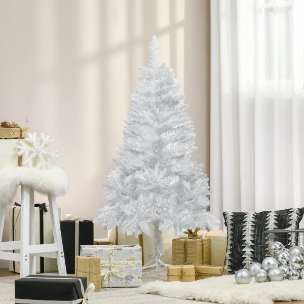 HOMCOM 4ft 白色圣诞树