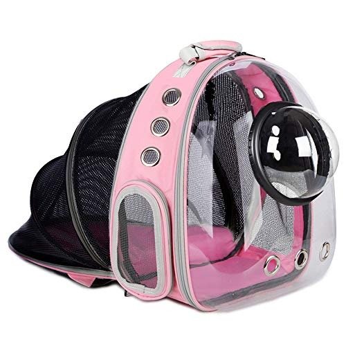 AJY Pet Clear Cat Backpack Carrier Foldable Breathable Pet Rucksack Carrier for Puppy Dog Cat Lightweight Cat Backpack Designed for Travel, Hiking, Walking & Outdoor Use