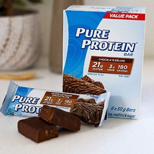 Pure Protein 低糖高蛋白能量棒 50gx6个装 巧克力花生味