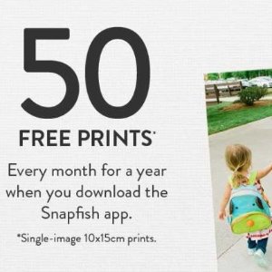 Snapfish App 每月可免费打印50张照片