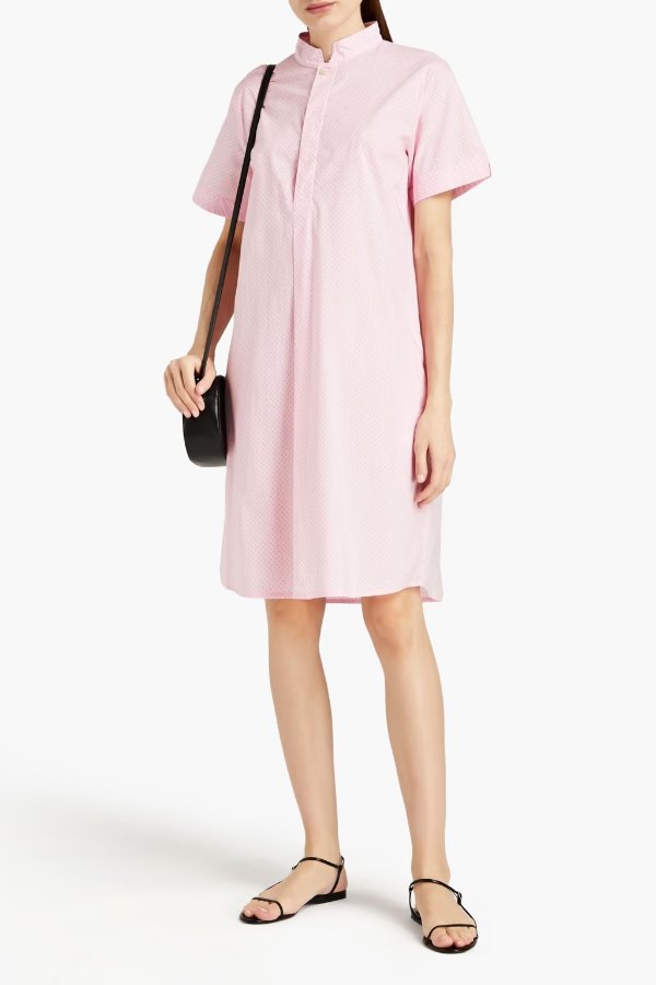 粉色衬衫裙