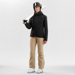 女式滑雪夹克 - 500 Warm Black