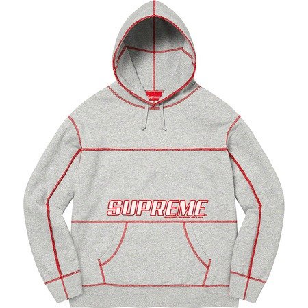 Coverstitch Hooded Sweatshirt - Heather Grey - Shop - Supreme