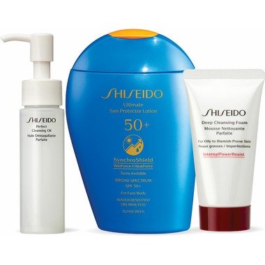 蓝胖子SPF50 150ml，卸妆油15ml，洁面50ml