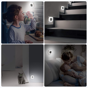JACKYLED 智能感应LED夜灯六个 舒适暖白色 需要光的地方有它