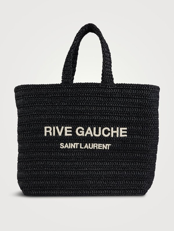Rive Gauche Raffia 黑色手提包