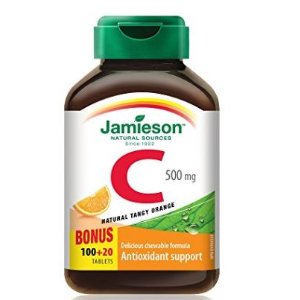 史低价！Jamieson健美生维生素C水果味咀嚼片, 500 mg 120粒