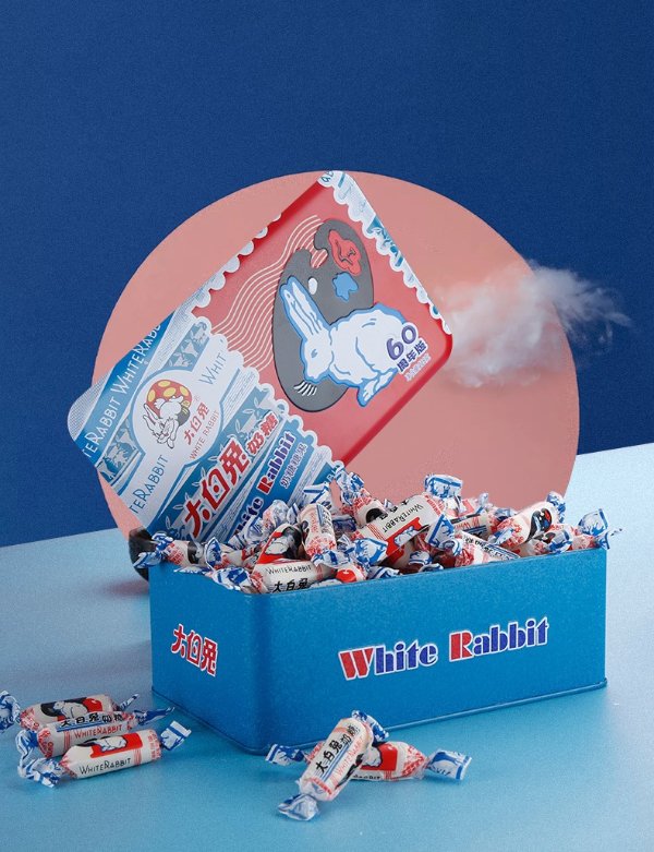 大白兔奶糖 60周年纪念铁盒 228g