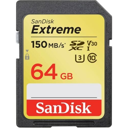 SD Card 64GB SDXC Extreme 150Mb/s 相机存储