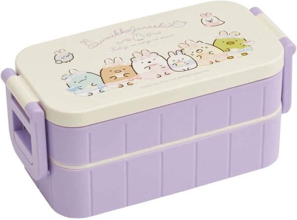 紫色角落生物兔兔系列双层饭盒