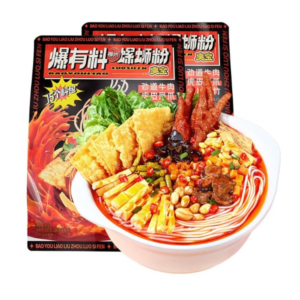 柳州 臭宝 螺粉 爆爆味5袋 沸原味5袋 （混合10袋） 臭宝沸沸柳州螺蛳粉(350g)