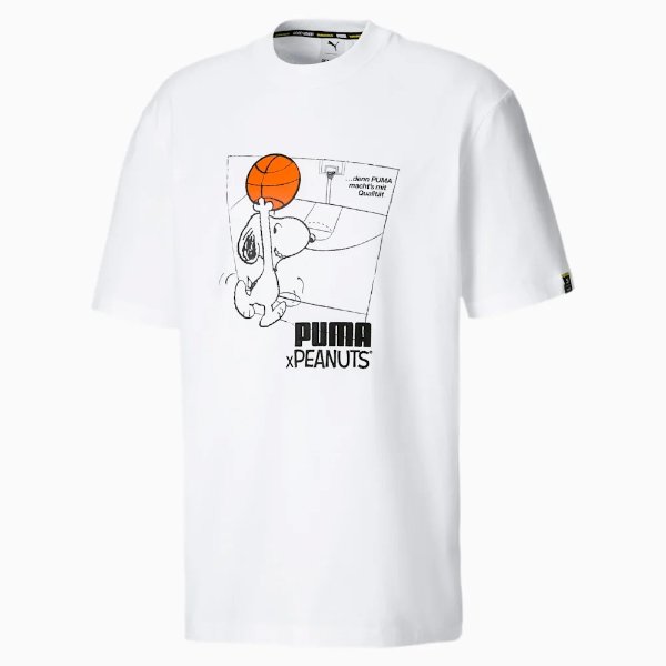 PUMA x PEANUTS 男士黑白色T恤