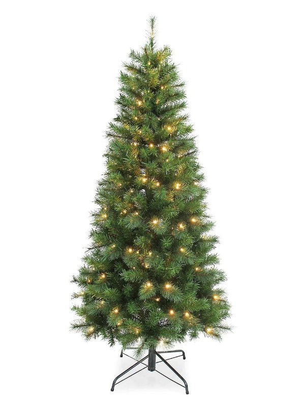 6英尺带灯圣诞树
