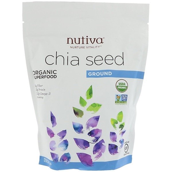 Nutiva 有机奇亚籽粉, 12 oz (340 g)
