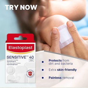降价补货：Elastoplast 超亲肤透气创可贴 不同尺寸共40贴 敏感肌可用