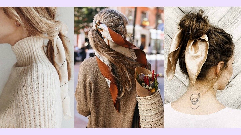 怎样扎头发方便又简单？巧用丝巾就能给头发做造型啦