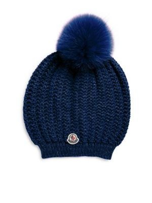 蓝色毛线帽