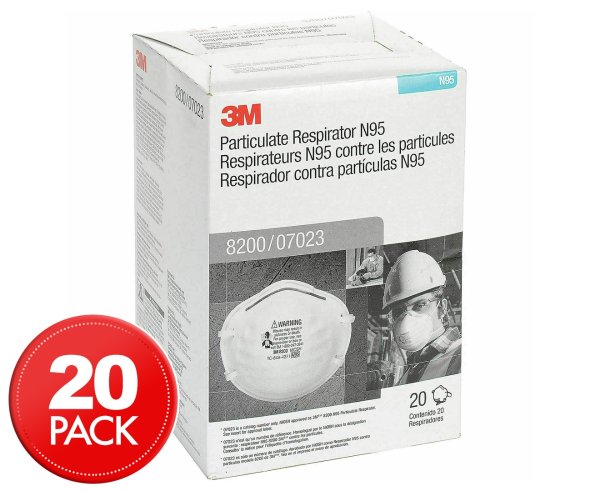 Face Mask 20-Pack - N95 8200 Particulate Respirator