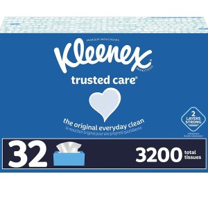 补货！Kleenex 抗敏2层面巾纸32盒*100抽 超柔 鼻炎必备