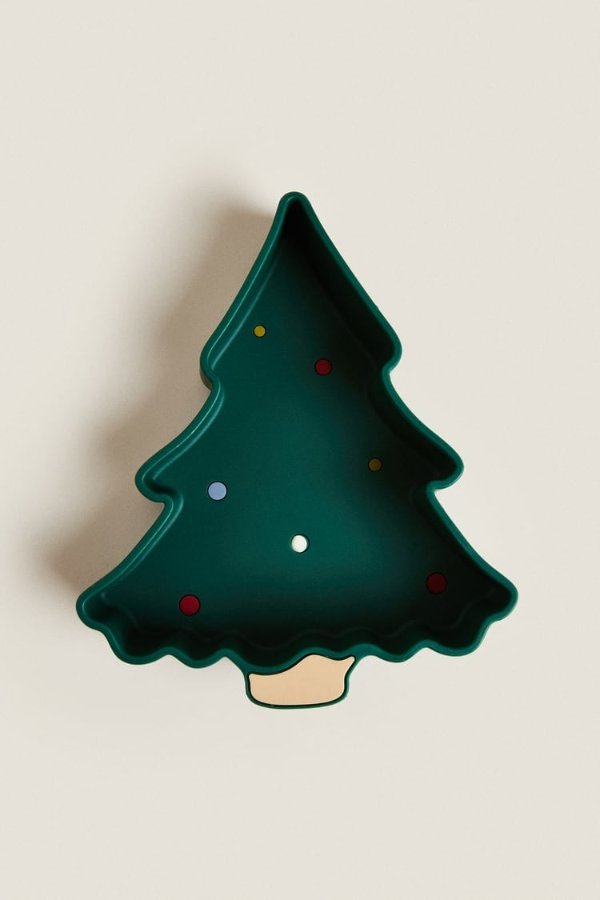 圣诞树造型硅胶盘