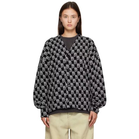 We11donelogo印花毛衣