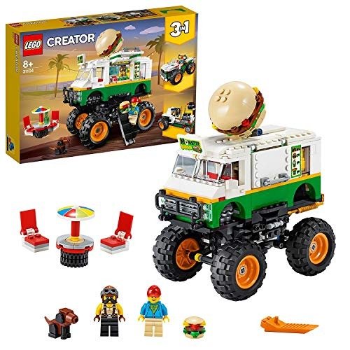 Creator 3in1 怪物汉堡卡车 31104 Building Kit, Cool Buildable Toy for Kids