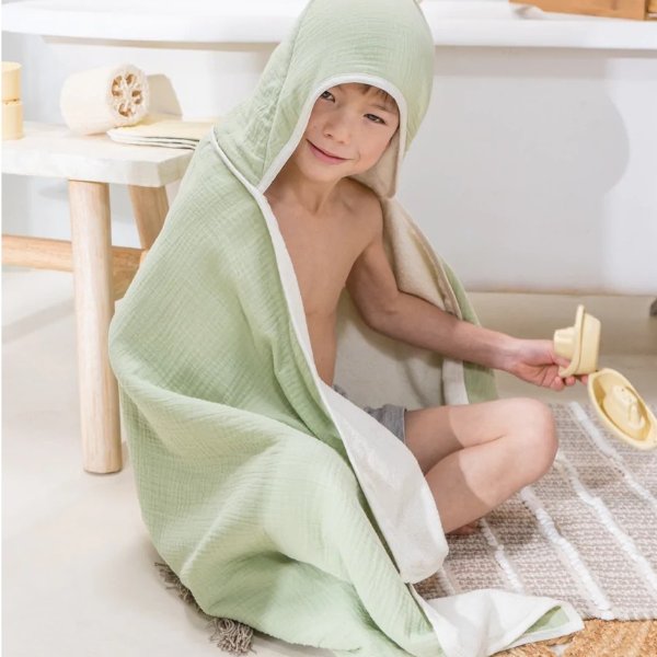 100%有机棉浴巾 薄荷绿