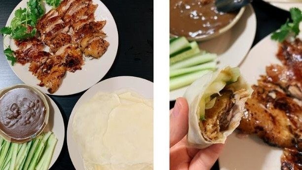 自制的脆皮北京烤鸭，荷叶饼&甜面酱，来了解一下？
