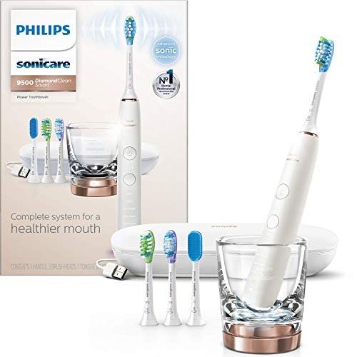 Sonicare DiamondClean Smart 9500 Rechargeable Electric Toothbrush, Rose Gold HX9924/61