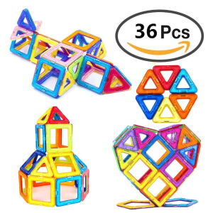手慢无：iHoven 儿童益智彩色3D磁性积木 36片