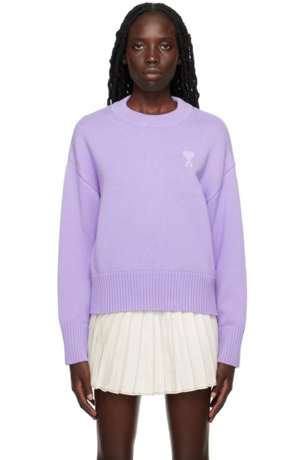 紫色 Ami de Coeur 毛衣