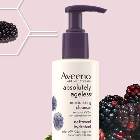 $8.55(org$10.49)Aveeno 抗衰洁面乳154ml 黑莓复合物 祛除高达99%皮肤杂质