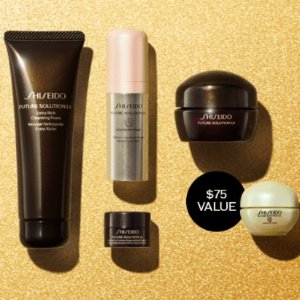 超后一天：Shiseido  盼丽风姿抗皱5件套$48(价值$92) 变相5.2折