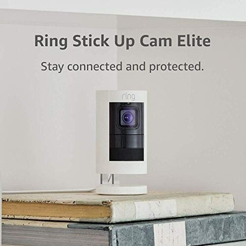 Stick Up Cam Elite HD Security Camera with Two-Way Talk, Night Vision, Works with Alexa - White