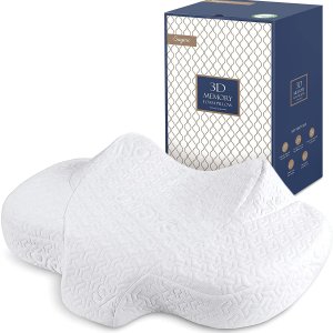 Sagino 3D记忆海绵枕 适合侧睡者 带2个可水洗枕套