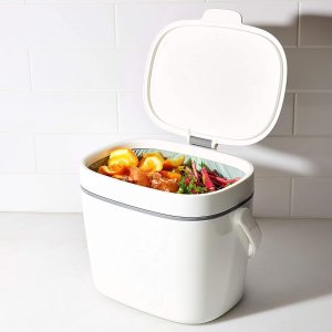 💥史低价💥：OXO 新款厨余垃圾桶6.62L 白色款 防异味易清洁
