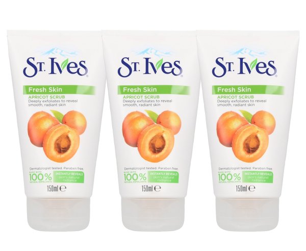 3 x St. Ives Fresh Skin 磨砂膏 150mL